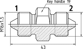Cejn 19-950-1612 Adapter - M16x1.5 Male x M16x1.5 Male Price Per 5