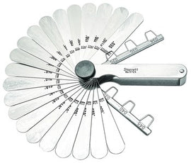 Starrett 572A Thickness Gage- .0015-.035" Range- 22 Leaves- 6 Spark Plug Wire Gages 57098