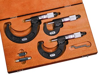 Starrett ST216AXRLZ Digital Micrometer Set- 0-3"- .0001" Grad 66526