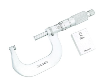Starrett V1212MXRL Outside Micrometer- Stainless- 25-50mm 64264