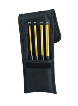 Starrett SB248Z Brass Drive Pin Punch Set- 4 Punches 12464