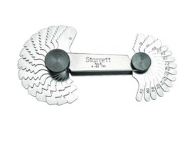 Starrett 6 Screw Pitch Gage- 30 Leaves- 4-42 Tpi 50035