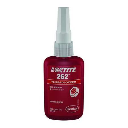 262 Medium to High Strength Threadlocker, Red, 50ml Bottle, 135374