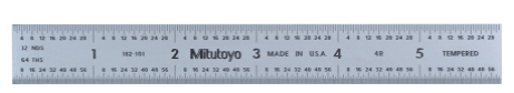 Mitutoyo 182-268 24'' 16R FLEXIBLE BLACK FACE RULE