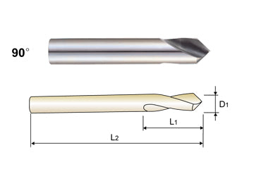 YG-1 0081L 90 DEG NC SPOTTING DRILL 8% COBALT 1/8 - 90 NC Drill Price Per 1
