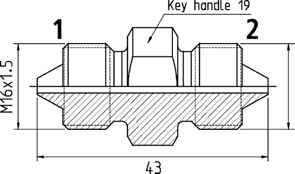 Cejn 19-950-1612 Adapter - M16x1.5 Male x M16x1.5 Male Price Per 5