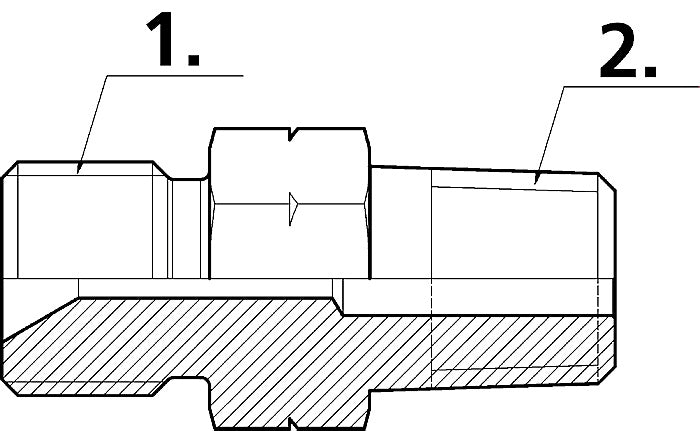 Cejn 19-950-2176 9/16 - 18 Tipe M x 1/4 NPT Male - 0