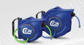 Cejn 19-911-2141 Closed Safety Hose Reel 7/16" PUR Hose 33' OAL 1/2" Male NPT Safety-Brake Rewind