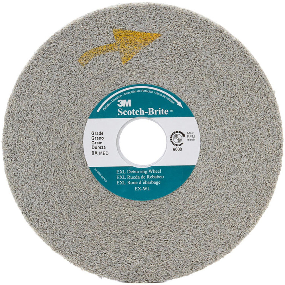 3M 05791 Scotch-Brite EXL Deburring Convolute Wheel, XL-WL, 9S Medium, 8 in x 1/2 in x 3 in