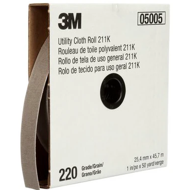 3M 05048 Utility Cloth Roll 211K, 120 J-weight, 2 in x 50 yd, Full-flex
