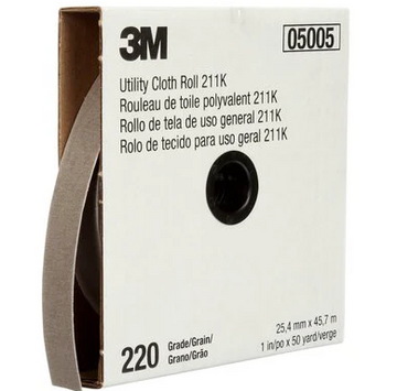 3M 05048 Utility Cloth Roll 211K, 120 J-weight, 2 in x 50 yd, Full-flex