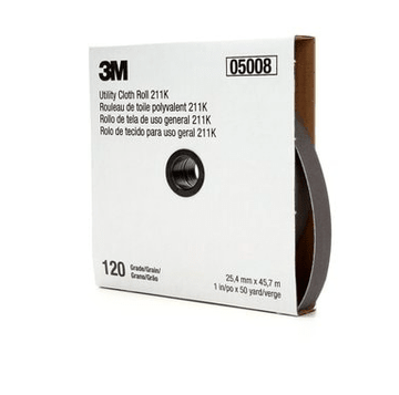 3M 05028 Utility Cloth Roll 211K, 120 J - weight, 1 - 1/2 in x 50 yd, Full - flex - WesTorque
