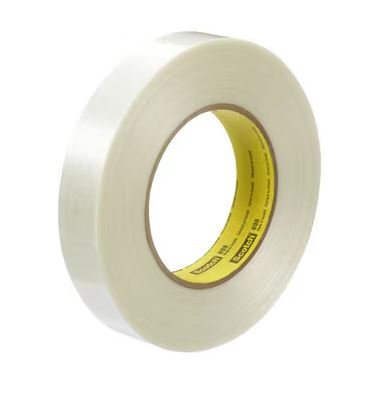 3M 06898 Scotch Filament Tape 898, Clear, 24 mm x 55 m, 6.6 mil - WesTorque