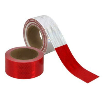 3M 30011 Diamond Grade Conspicuity Markings 983 - 326NL, Red/White, 1 in x 50 yd - WesTorque