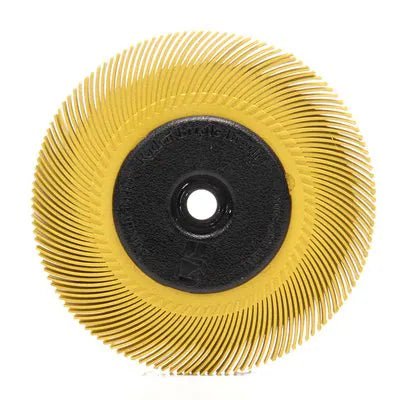 3M 33215 Scotch-Brite Radial Bristle Brush, 6 in x 7/16 in x 1 in 80 with Adapter - 48011332154 - WesTorque