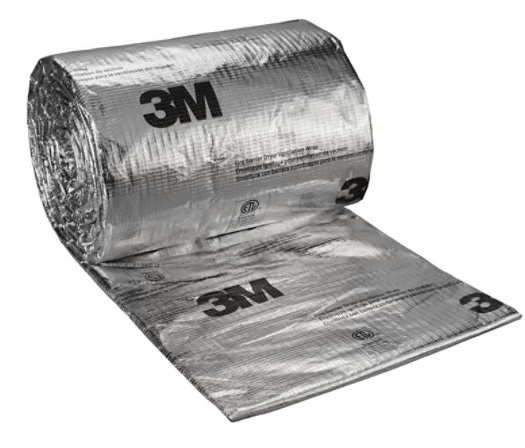 3M 40469 Fire Barrier Dryer Ventilation Wrap DVW16, 16 IN x 25 FT x 0.5 IN, 1 Roll/Case - WesTorque