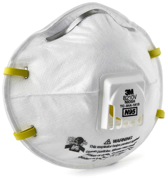 3M 49711 Particulate Respirator 8210V, N95, 7000002462, 10/Box - WesTorque