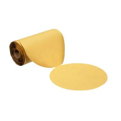 3M 82470 Stikit Gold Film Disc Roll 255L, P100, 5 in x NH, Die 500X, 125 Discs/Roll - WesTorque