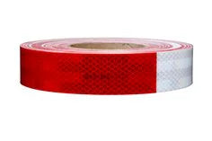 3M Diamond Grade Conspicuity Markings 983-32NL, Red/White, 1 in x 50 yd