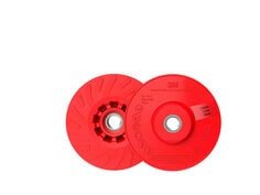 3M Disc Back-up Pad Ribbed, 88655, Extra Hard, Red, 4-1/2 in, One Piece - 38060886 - WesTorque