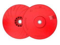 3M Disc Back-up Pad Ribbed, 88657, Extra Hard, Red, 7 in, One Piece - 38060886571 - WesTorque