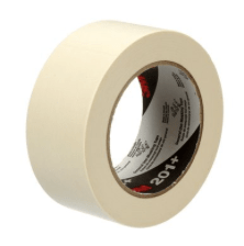3M General Use Masking Tape 201+, Tan, 48 mm x 55 m, 4.4 mil - 51115647420 - WesTorque