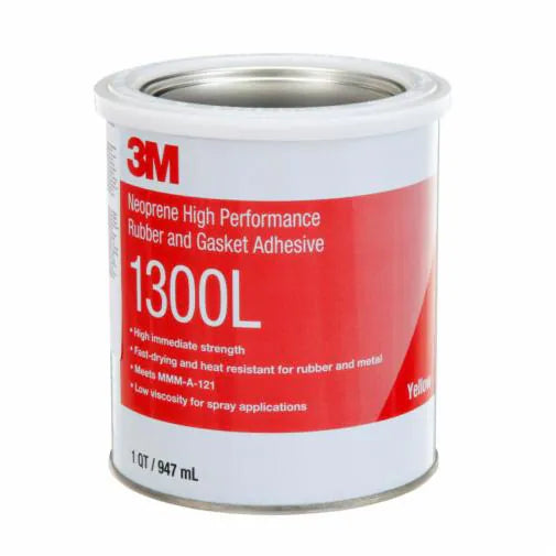 3M 19927 Neoprene High Performance Rubber and Gasket Adhesive 1300L, Yellow, 1 Quart - 21200199271
