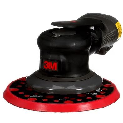 3M Pneumatic Random Orbital Sander, 88937, 5 in, Non-Vacuum, 3/16 in Orbit, 1 ea/Case - WesTorque