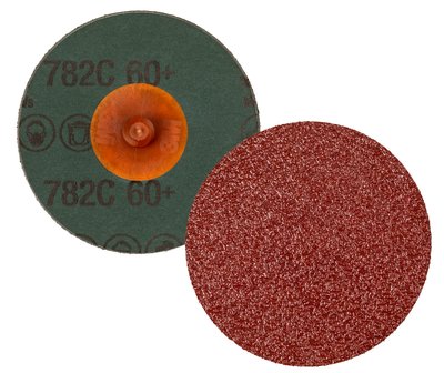 3M 89670 Roloc Fibre Disc 782C, 60+, TR, 2 in, Die R200P, 50/Carton, 200ea/Case
