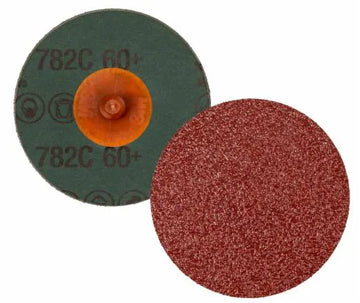 3M Roloc Fibre Disc 782C, 60+, TR, 2 in, Die R200P, 50/Carton - 76308896706