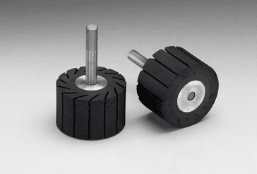 3M Rubber Slotted Expander Wheel 77718, 1 - 1/2 in x 1 in 1/4 Diameter Shank - WesTorque