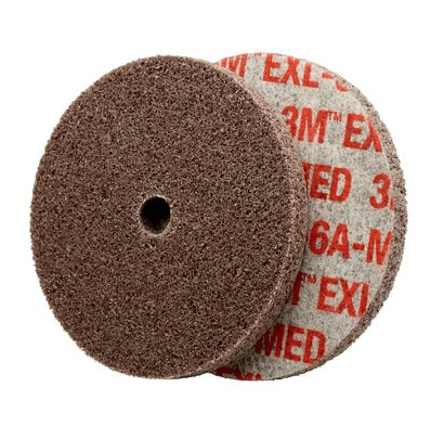 3M Scotch-Brite EXL Unitized Wheel, XL-UW, 6A Medium, 1 in x 1 in x 3/16 in - 7100001140 - WesTorque