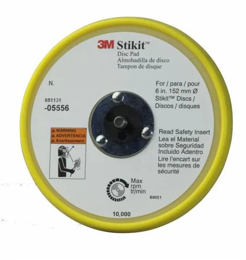 3M Stikit Low Profile Disc Pad, 05556, 6 in x 3/8 in x 5/16-24 External, 10 per case - 51131055568 - WesTorque