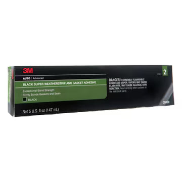 3M 08008 Black Super Weatherstrip and Gasket Adhesive, 08008, 5 fl oz, 6 per case