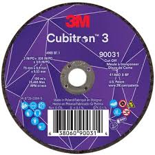3"X.035X3/8 60+ CUBE 3 CUT OFF WHEEL T1 90031 - WesTorque