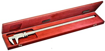 Starrett 123EMZ-24 Vernier Caliper 0-24"/600mm- .001"/.0.02mm Grad 50538