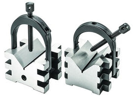 Starrett 568C V-Blocks (2)  & Clamps (Matching Pair) 52592