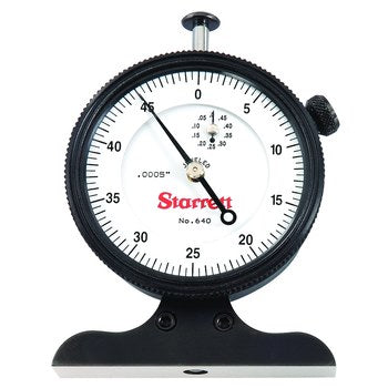 Starrett 640MJZ Dial Depth Gage- 0-10mm Range- 0.01mm Grad 55997