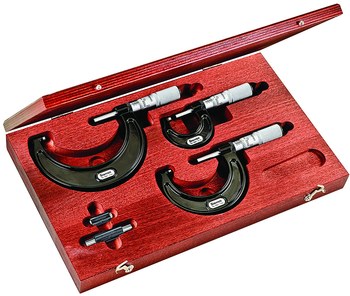 Starrett ST436.1AXFLZ Outside Micrometer Set- 0-3"- .0001" Grads 68038