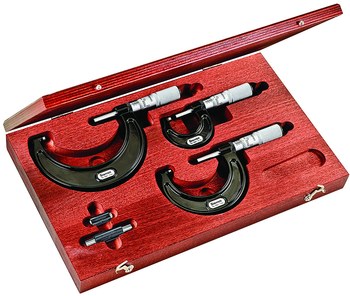 Starrett ST436.1BXRLZ Outside Micrometer Set- 0-4"- .0001" Grads 68041