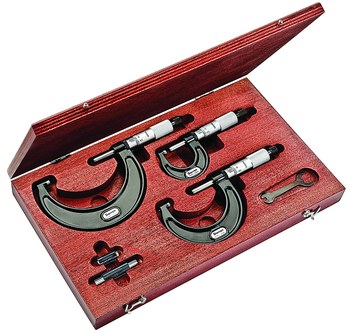Starrett SV436.1MAXRLZ Outside Micrometer Set- 0-75mm- 0.001mm Grads 68069