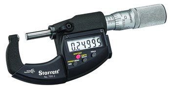 Starrett 788.1MEXFL Micrometer - Round Anvil (Metric) 72857