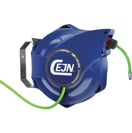 Cejn 19-911-2131-HV Closed Safety Hose Reel 3/8" PUR Hi-Vis Hose 46' OAL 3/8" M NPT Safety Brake Rewind