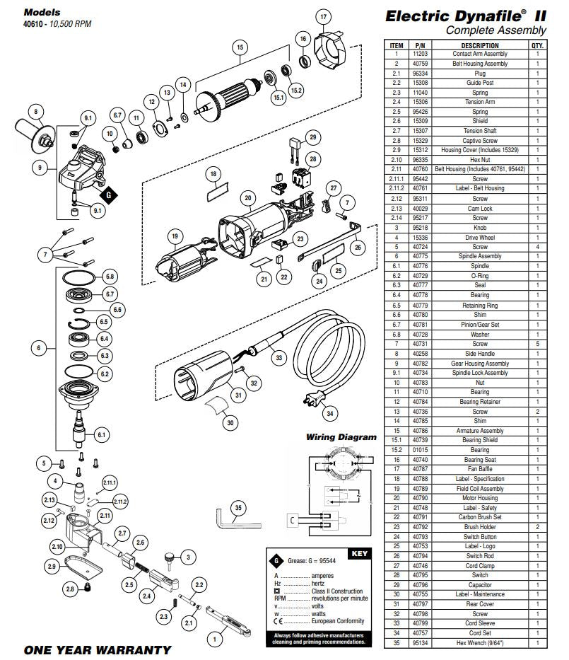 Dynabrade 40795 Electric Dynafile II Motor Switch - 0