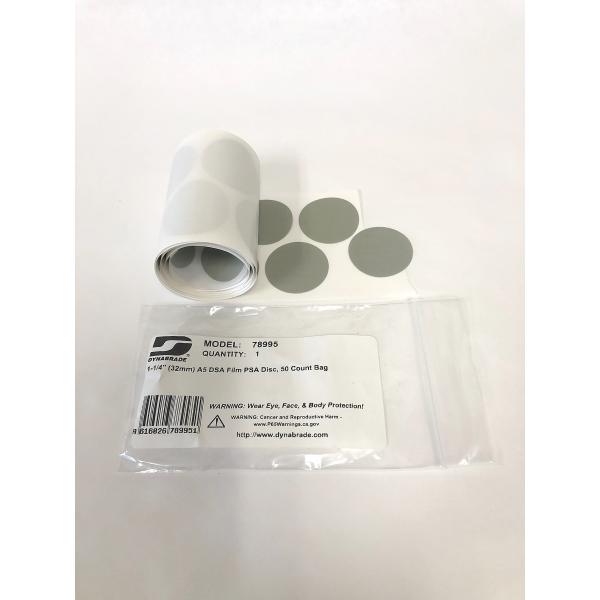 Dynabrade 78995 1-1/4" (32mm) A5 DSA Film PSA Disc, 50 Count Bag