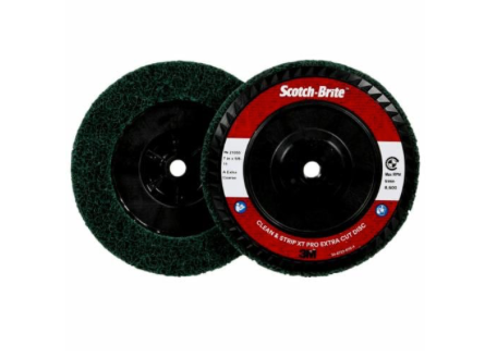 3M 21055 Scotch-Brite Clean and Strip XT Pro Extra Cut Disc, XC-DC, A/O Extra Coarse, Green, 7 in x 5/8 in-11, Type 27 - 638060210550