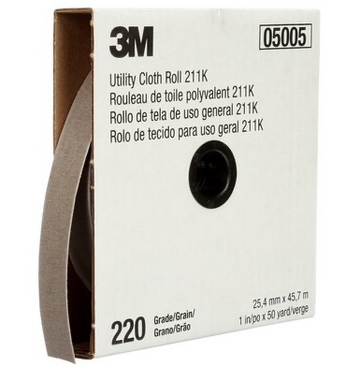 3M Utility Cloth Roll 211K, 220 J-weight, 2 in x 50 yd - 51144050451