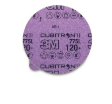 3M Cubitron II Stikit Film Disc 775L, 120+, 6 in x NH, Linered w/Tab, Die 600Z - 51125868051