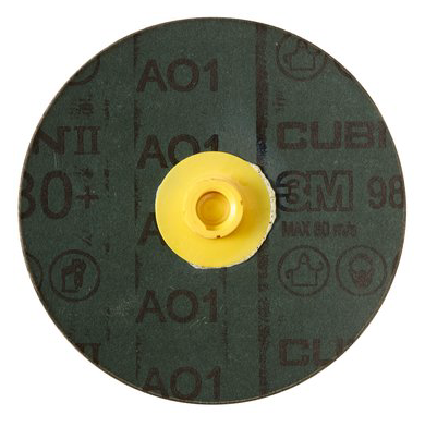 3M Cubitron II Roloc Fibre Disc 987C, 80+, TS, 4 in, Die RS400BB, 25/Carton - 7100096552