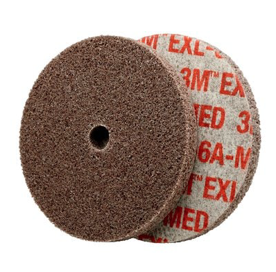 3M Scotch-Brite EXL Unitized Wheel, XL-UW, 6A Medium, 1 in x 1 in x 3/16 in - 7100001140